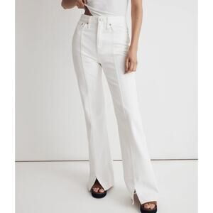 Madewell Baggy Flare Jeans 30 Tile White Rigid Denim